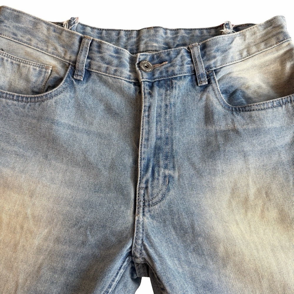 PARIS RUNWAY SAMPLE Men's SKINNY Fit Blue Jeans HIGHLY DISTRESSED - Picture 7 of 10